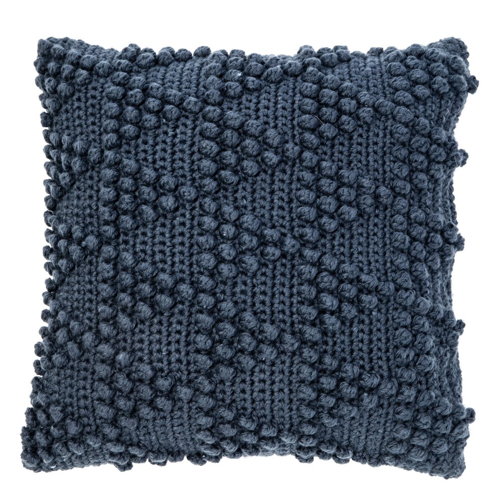 Navy Knit Pillow 25 x25